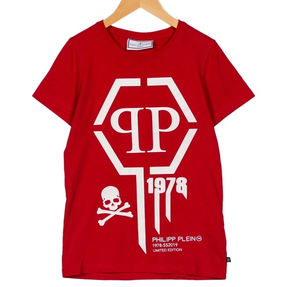 PHILIPP PLEIN JUNIOR Boys' Logo Tee Shirt Size: 10 - Picture 1 of 2